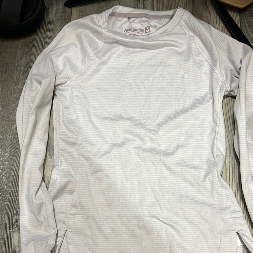 Avalanche White Long Sleeve Top for running